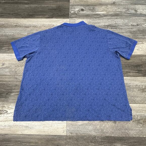 Polo Ralph Lauren Classic Fit Blue Micro Floral Mens 2XB Collared Polo T-Shirt - Picture 3 of 10